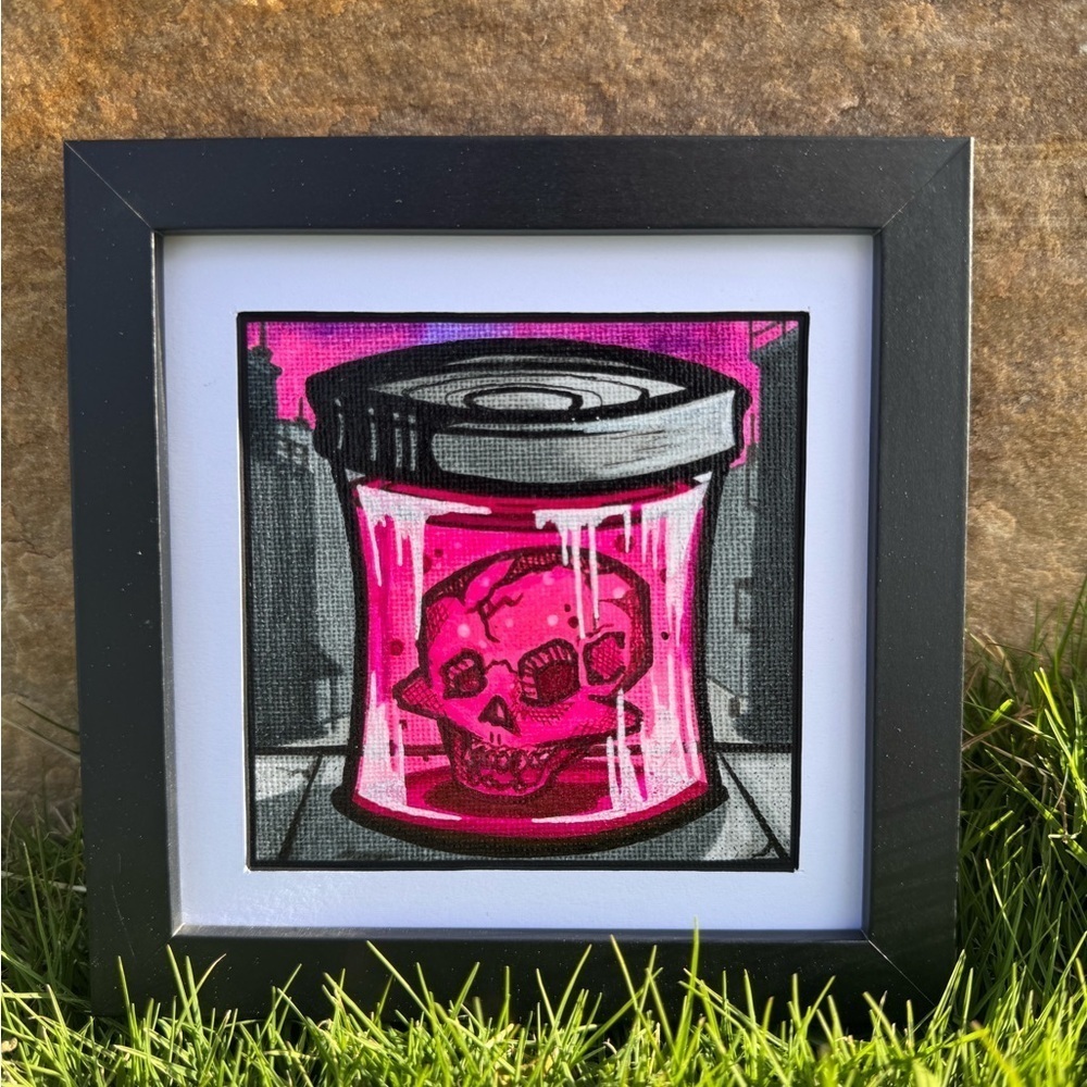Original Art by Independent Artist Graffiti Style Framed Canvas